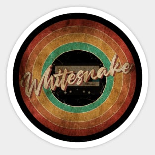 Whitesnake Vintage Circle Art Sticker